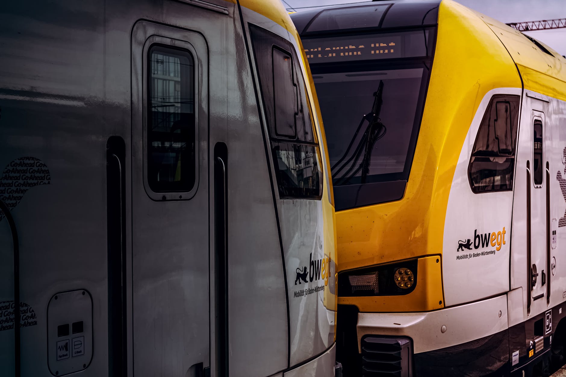 city traffic train yellow